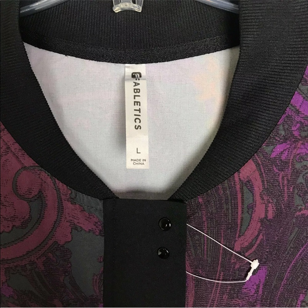 Fabletics Full Zip Ribbed Hem Jacket Size Large E… - image 3